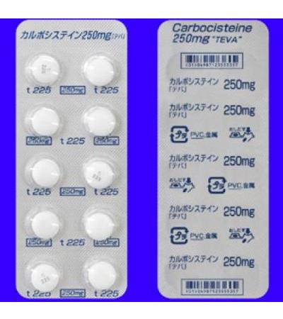 Carbocisteine Tablets 250mg TEVA 100Tablets