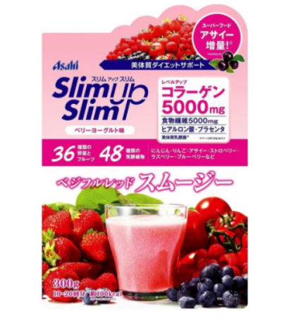 Asahi Slim Up Slim диетический протеиновый коктейль Ягодный смузи 300гр